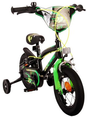 TPFSports Kinderfahrrad Volare Super GT 12 Zoll mit 2x Handbremse, 1 Gang, (Jungs Fahrrad - Rutschfeste Sicherheitsgriffe), Kinder Fahrrad 12 Zoll mit Stützrädern und Klingeln - Grün