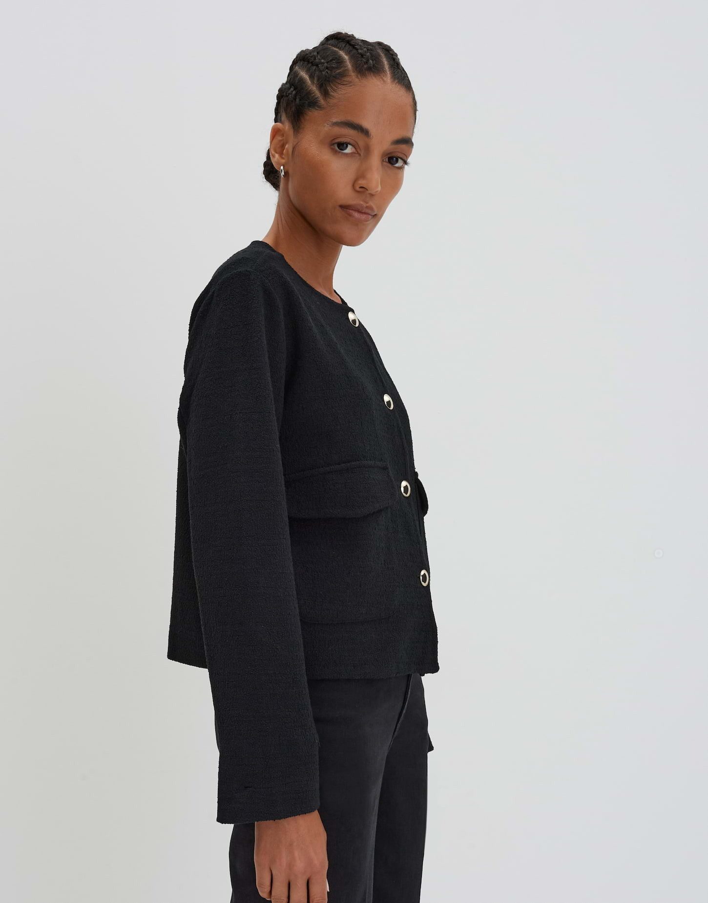 someday Jackenblazer Bouclé Jacke NEELIA aus BCI Cotton Mix