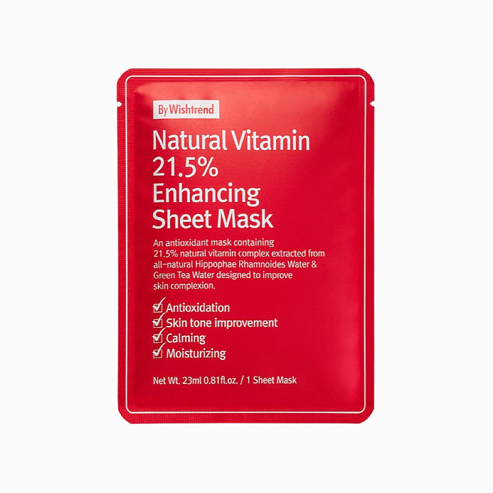 Tuchmaske By Wishtrend Natural Vitamin 21.5% Enhancing Sheet Mask