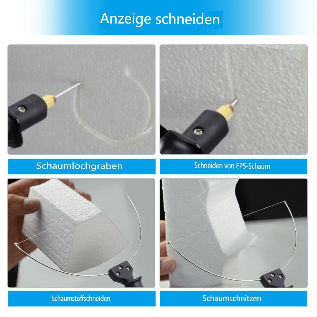 Insma Heißdrahtschneider, 18 in W, 3-in-1 elektrischer Schaumstoffschneider, elektrischer Schneidstift, für Styroporbogen