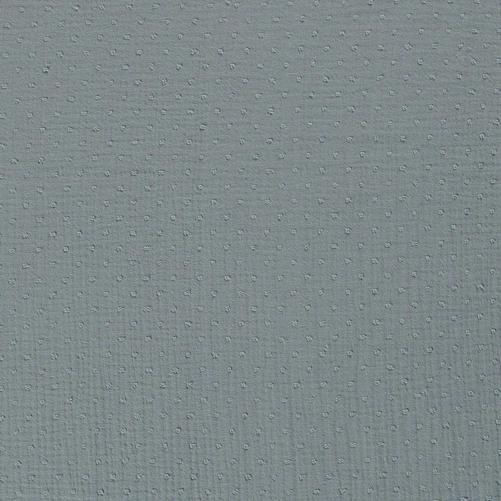 maDDma Stoff Musselin-Stoff gepunktet ab 50x130cm uni Double Gauze Mulltuch, 106 - graublau