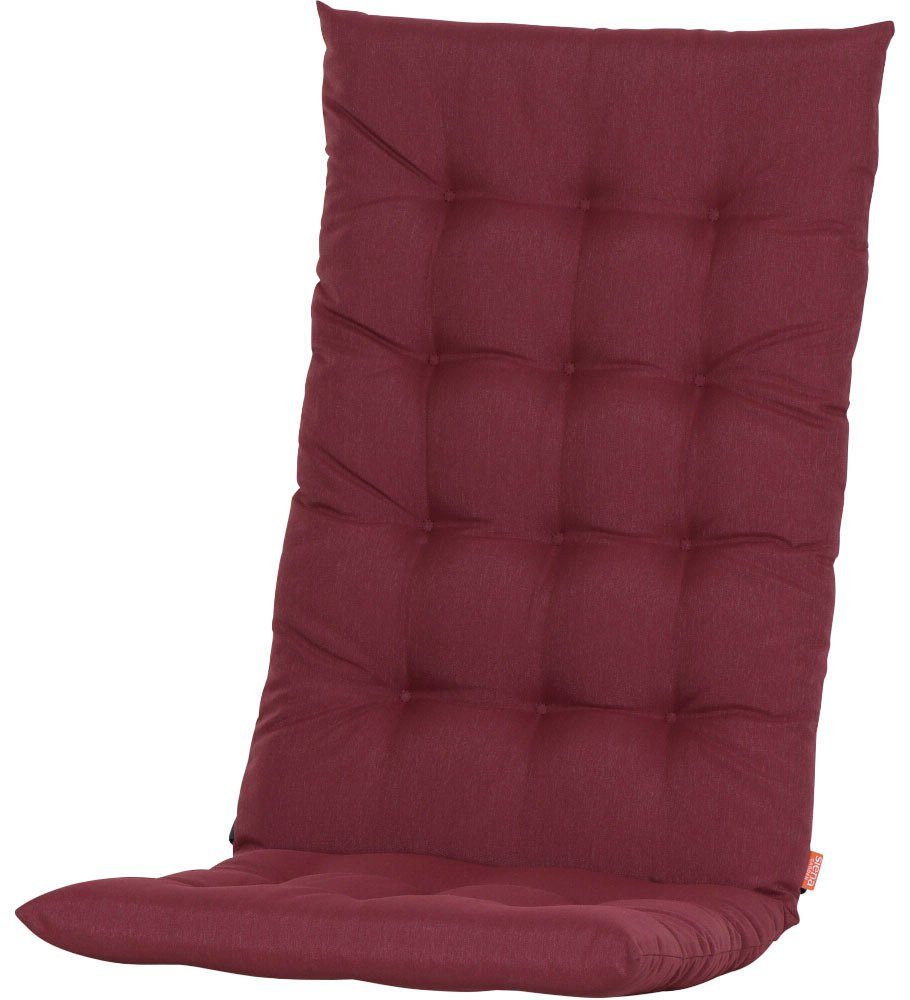 Siena Garden Sesselauflage ATRIA, 123 cm, Dessin Uni, 100% recyceltem Polyester, in verschiedenen Farben rot