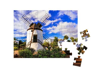 puzzleYOU Puzzle Fuerteventura: Windmühle bei Antigua, Spanien, 48 Puzzleteile, puzzleYOU-Kollektionen Spanien, Fuerteventura