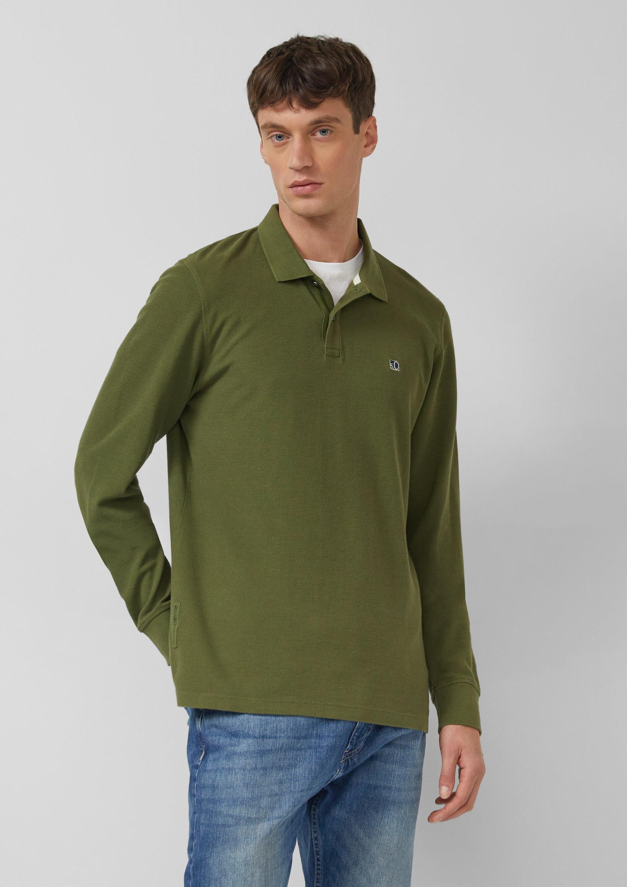 Langarmshirt Polo-Shirt