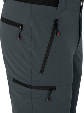 Bergson Zip-off-Hose ARRESÖ COMFORT Zipp Off Herren Wanderhose, leicht, strapazierfähig, Normalgrößen, dunkel grau