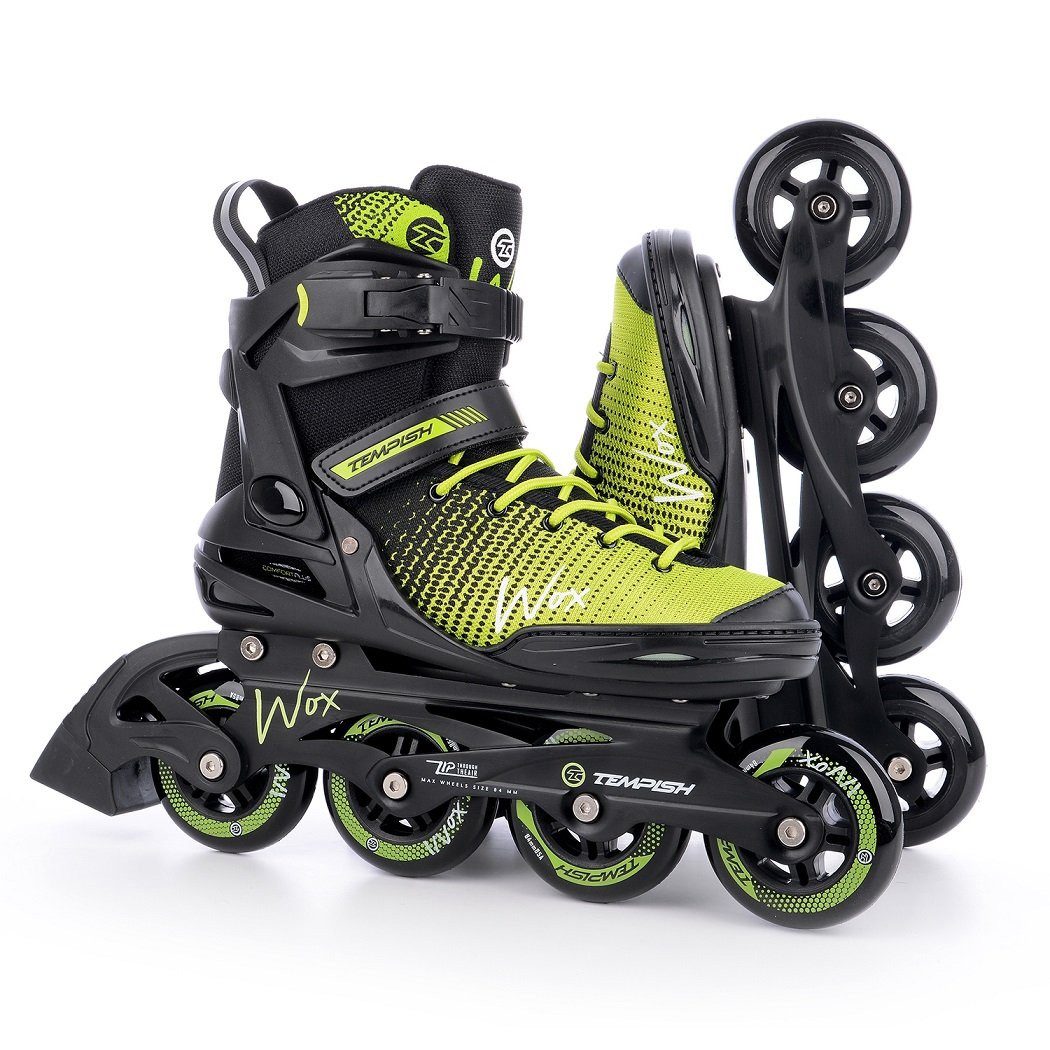 TEMPISH Inlineskates Fitness Wox (Rollen: 84mm/85A, Kugellager: ABEC 7) schwarz/grün Herren