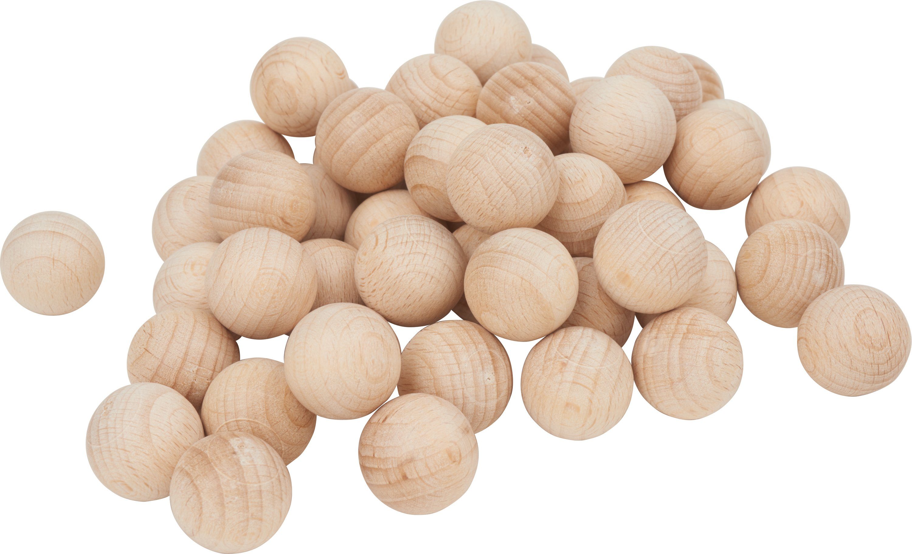 VBS Bastelperlen Holzkugeln, (50-tlg), ohne Bohrung, Ø 20 mm