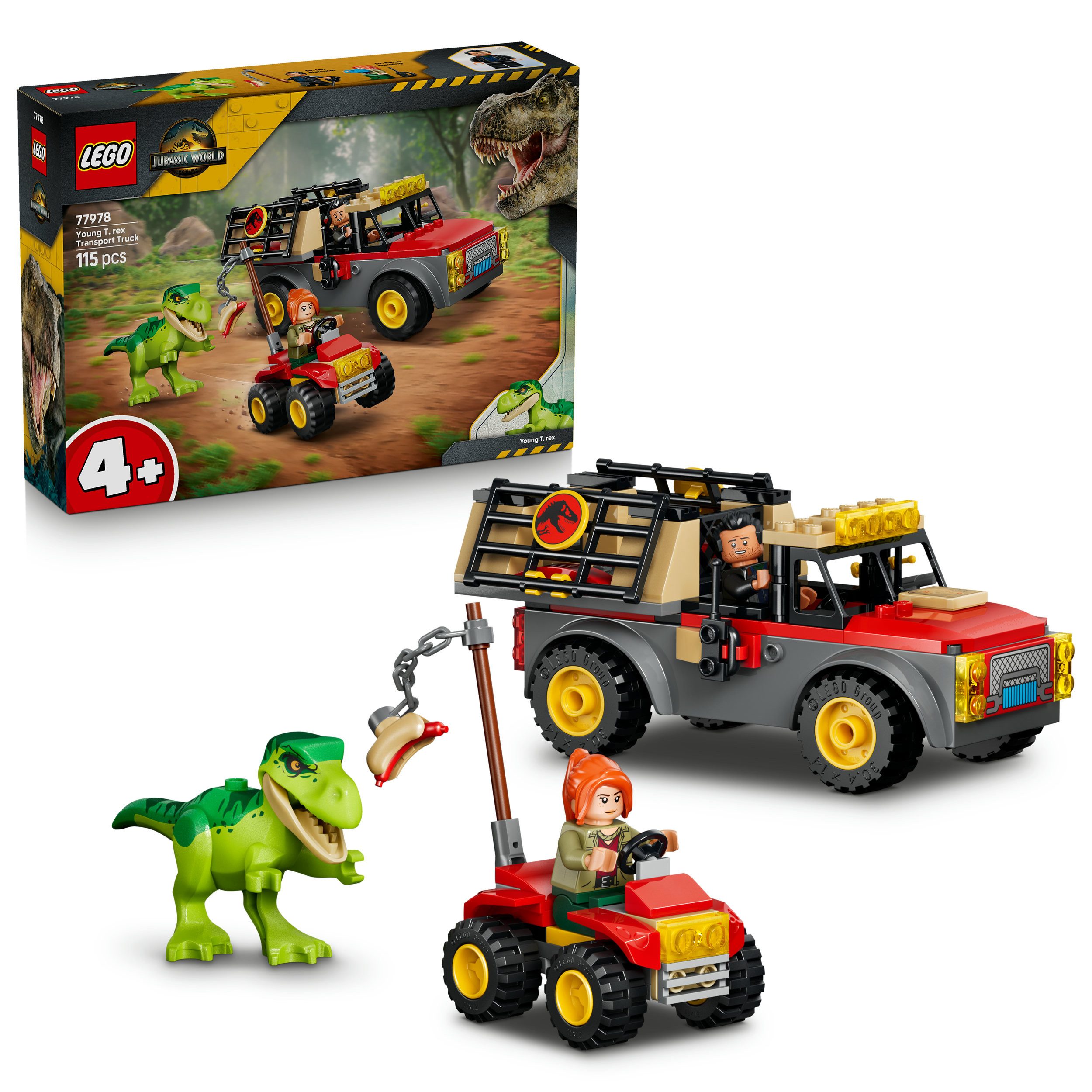 LEGO® Transporter für den Jungen T.Rex (77978), LEGO Jurassic World Konstruktionsspielsteine, (115 St), Made in Europe