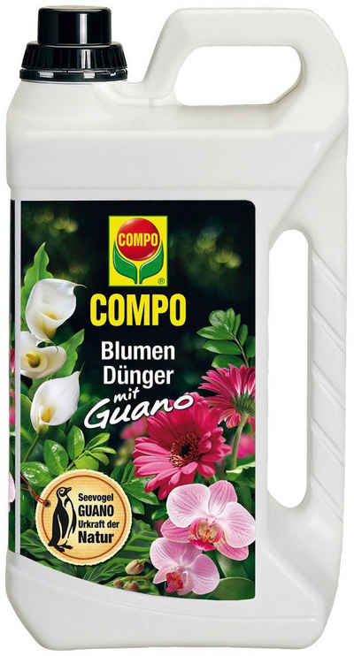 Compo Pflanzendünger, Blumendünger mit Guano, 5 Liter