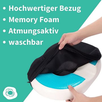 riijk Multi-Stützkissen Gel Sitzring mit Spezialschaum, Gel Sitzkissen, Gel Sitzkissen, Sitzkissen mit innovativer Gel-Schicht