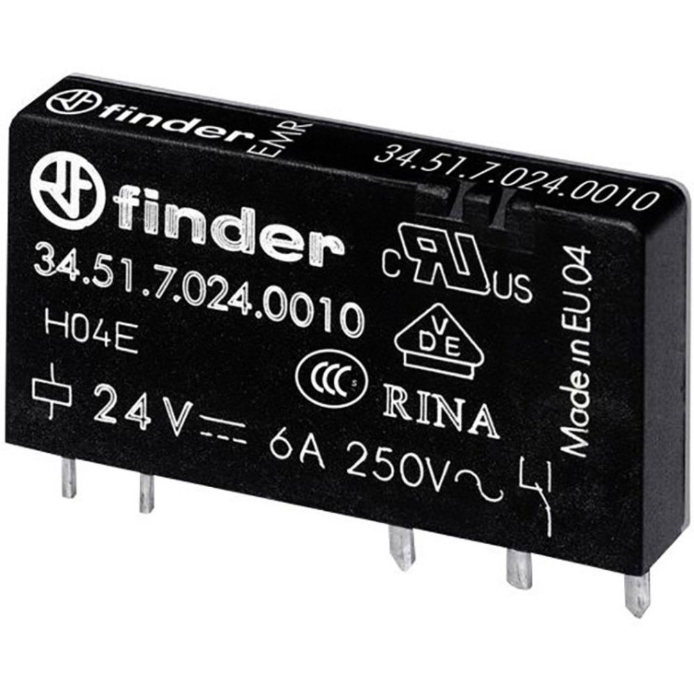 Zeitrelais Finder 34.51.7.060.5010 Printrelais 60 V/DC 6 A 1 Wechsler 1 St.
