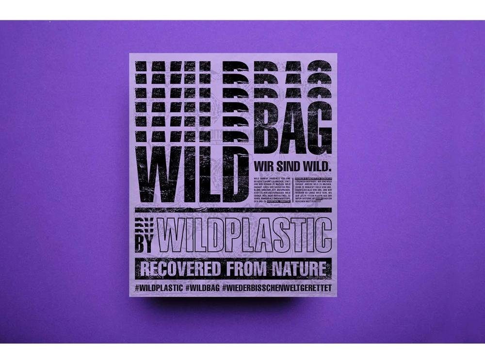 WILDPLASTIC Müllbeutel Wildplastic Müllbeutel 'Wildbag' 60 l, Schwerlast