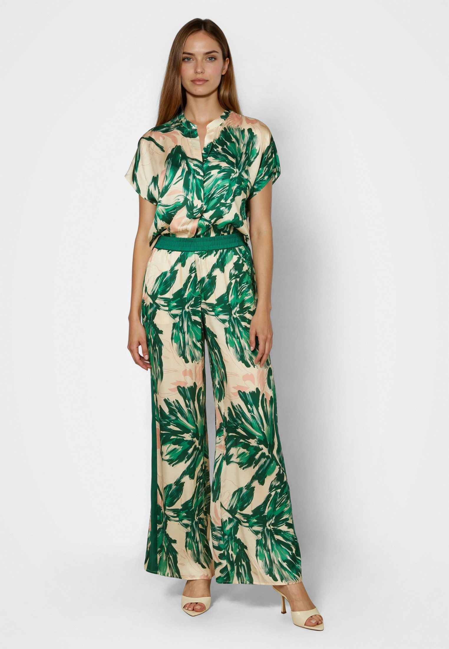 MARC AUREL Druckbluse mit grünem Print günstig online kaufen