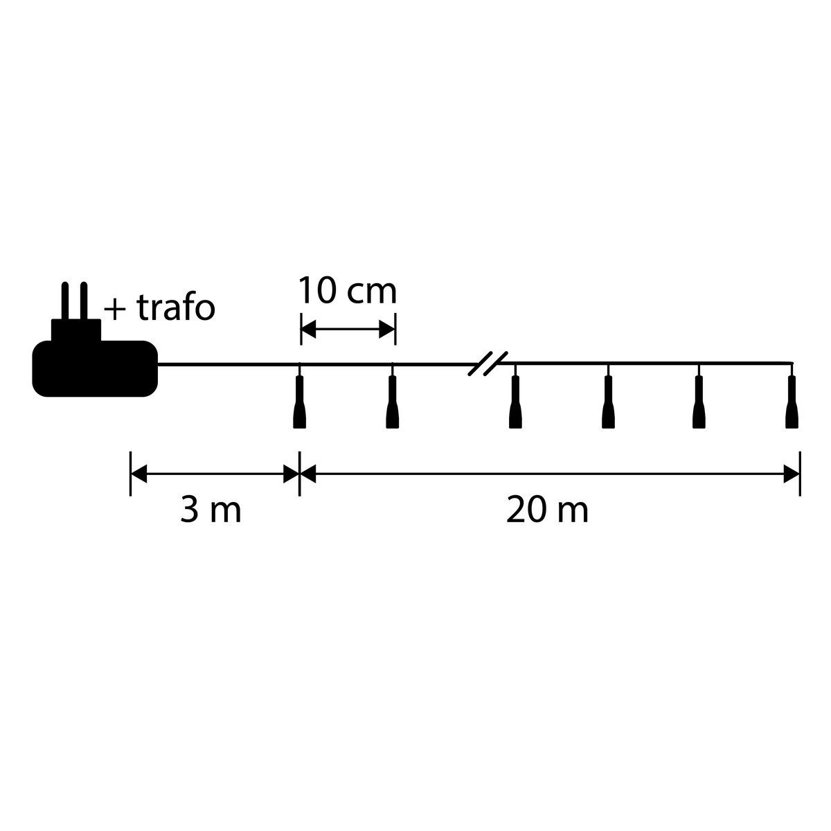 Luca Lighting LED-Lichterkette Luca Lighting Smart Lighting Kete d.gruen 200led RGB IP44 und Timer ad