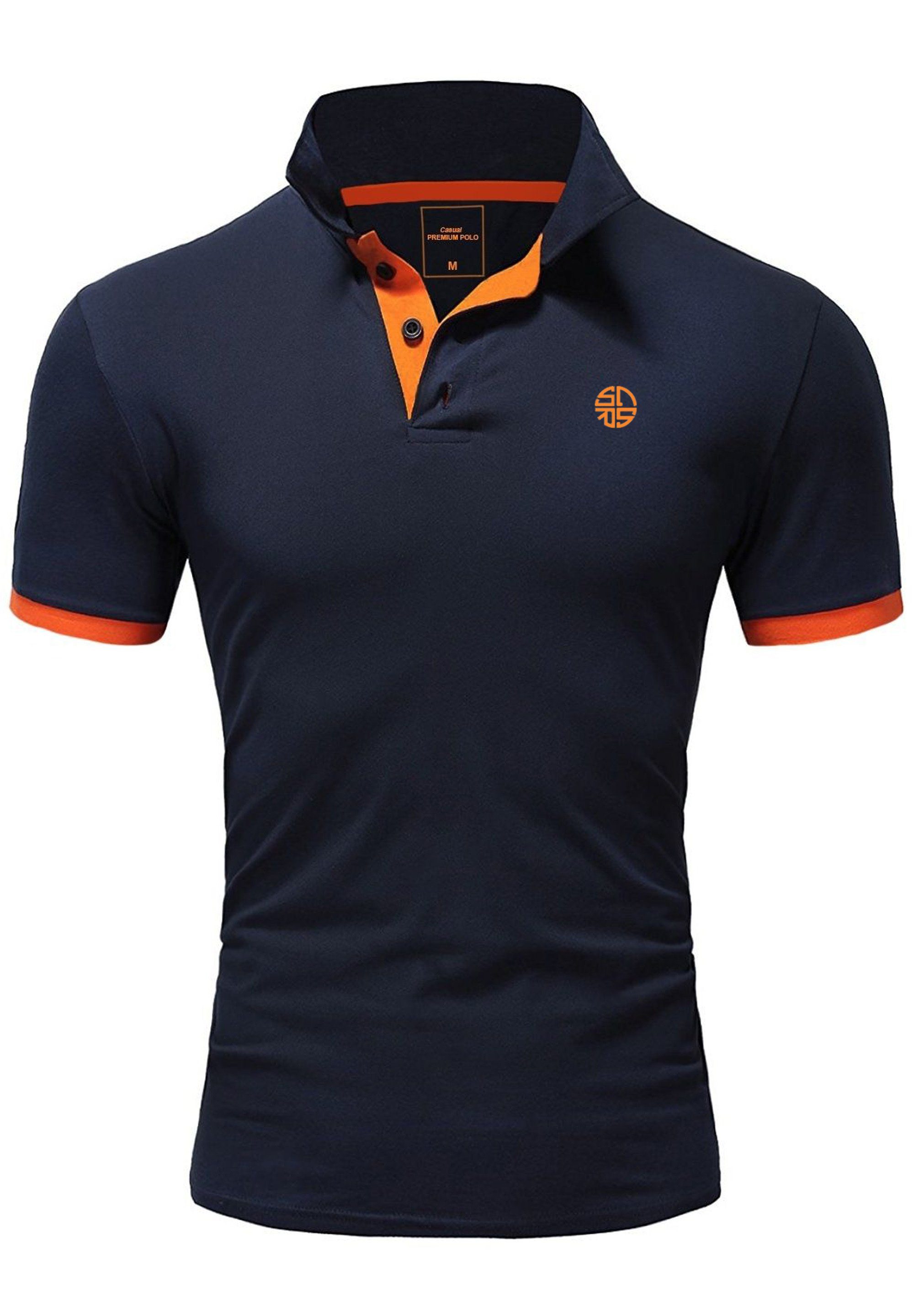 SOULSTAR Poloshirt MPROUND Navy-Orange