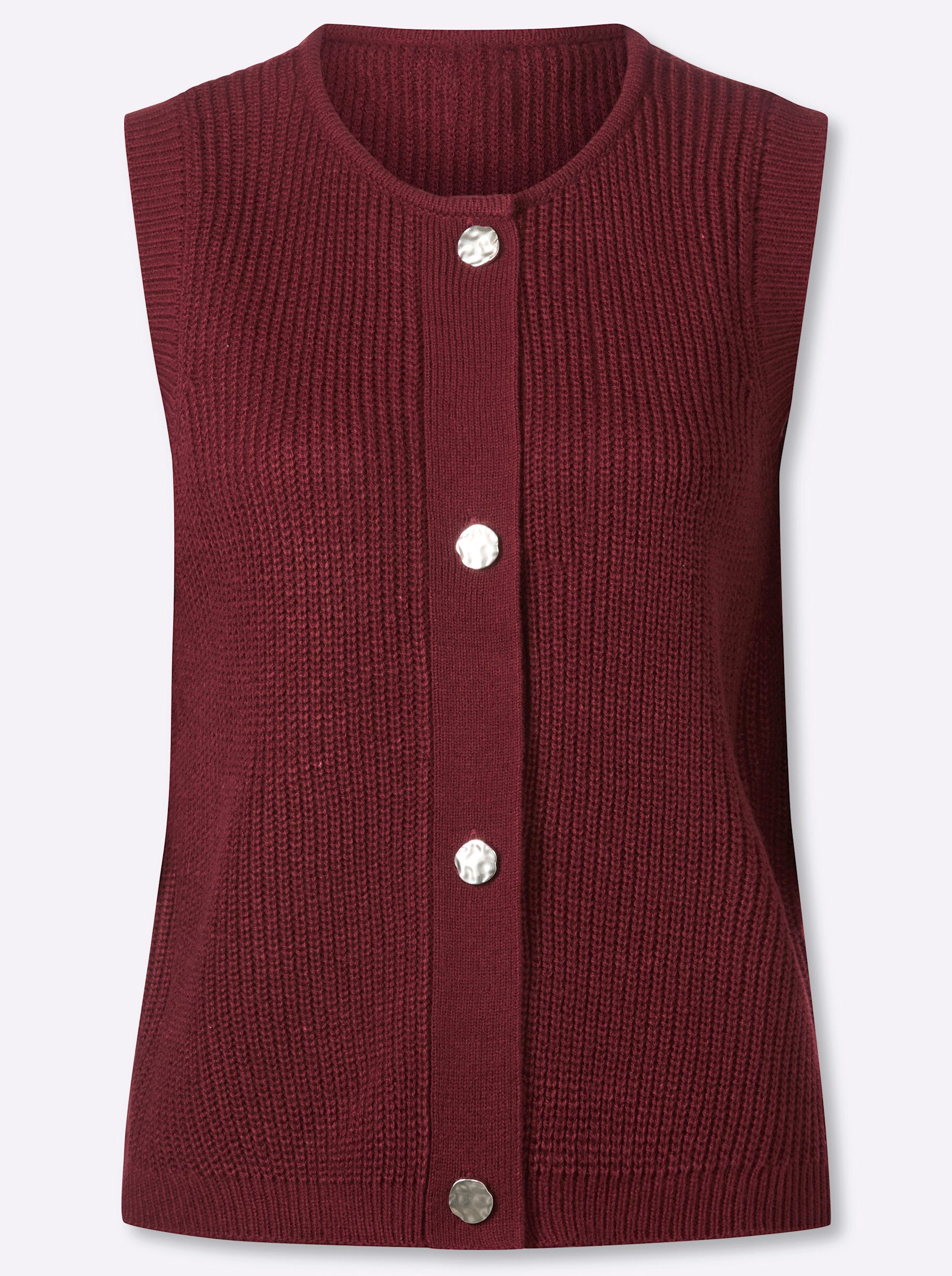 Sieh an! Strickweste Strickweste Ärmellos Jersey