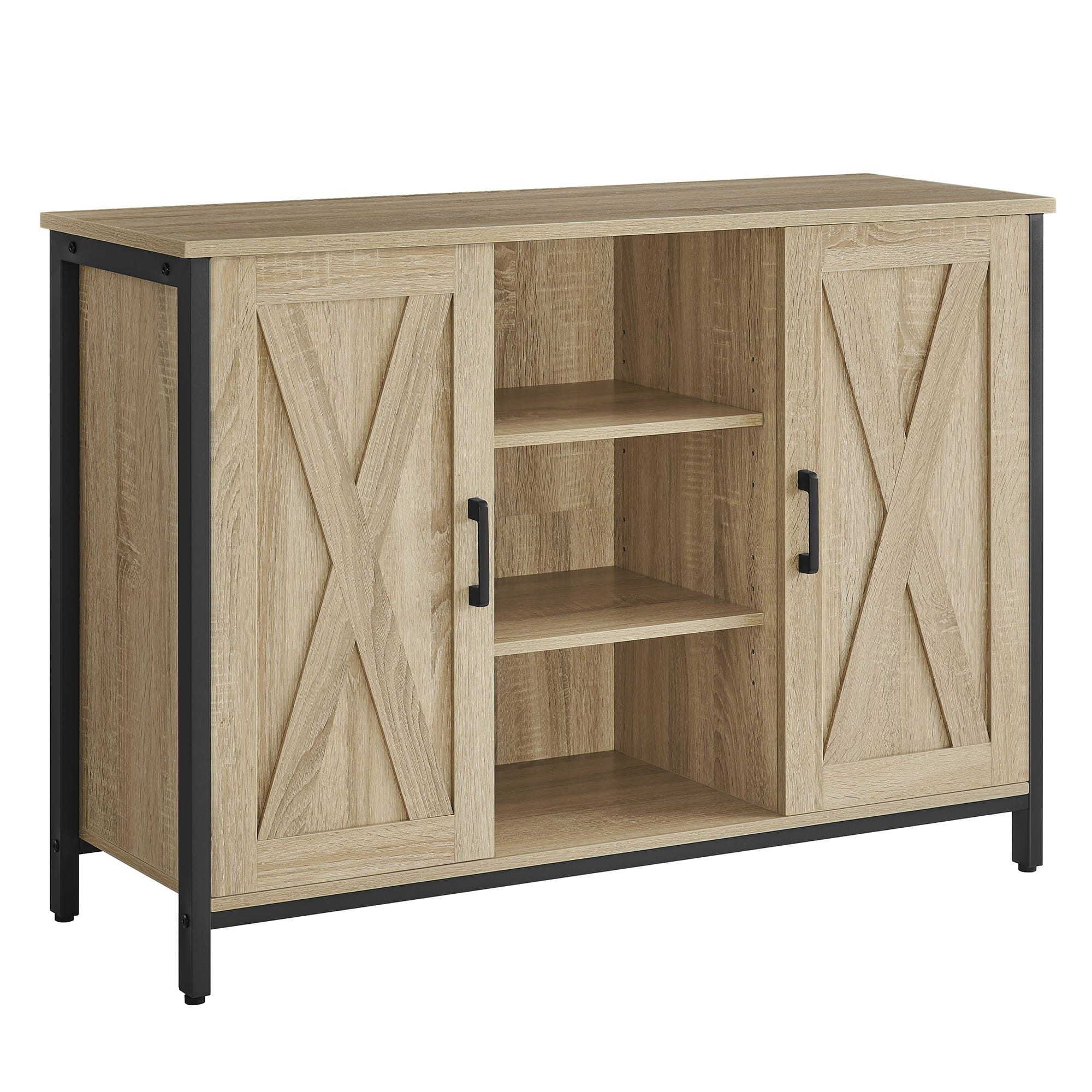 LEOBERT Kommode Kommode Schrank Aufbewahrungsschrank Anrichte Wohnzimmer (Packung, 1 St), 100 x 35 x 70 cm