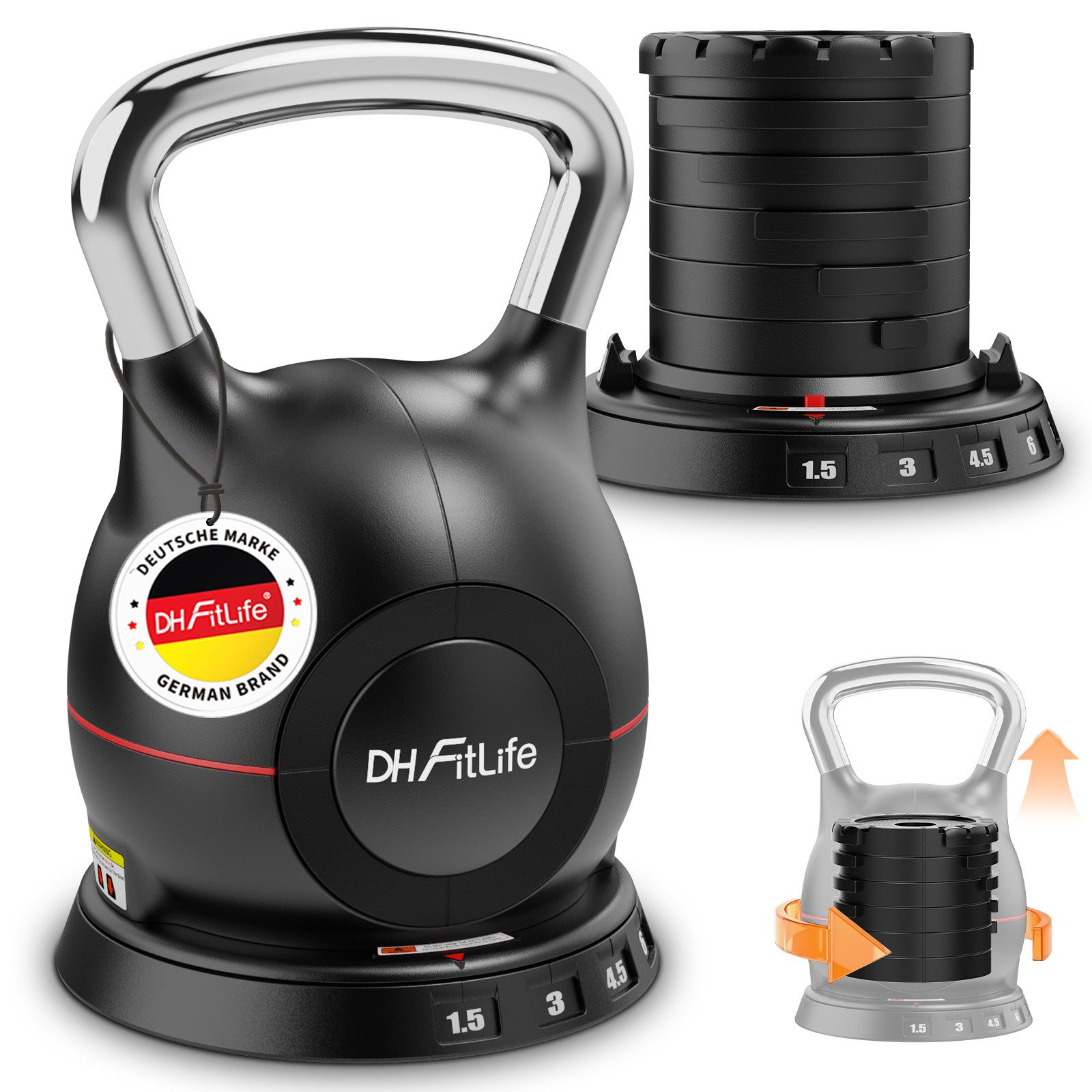 Kettlebell 7-in-1 Verstellbare Kugelhantel