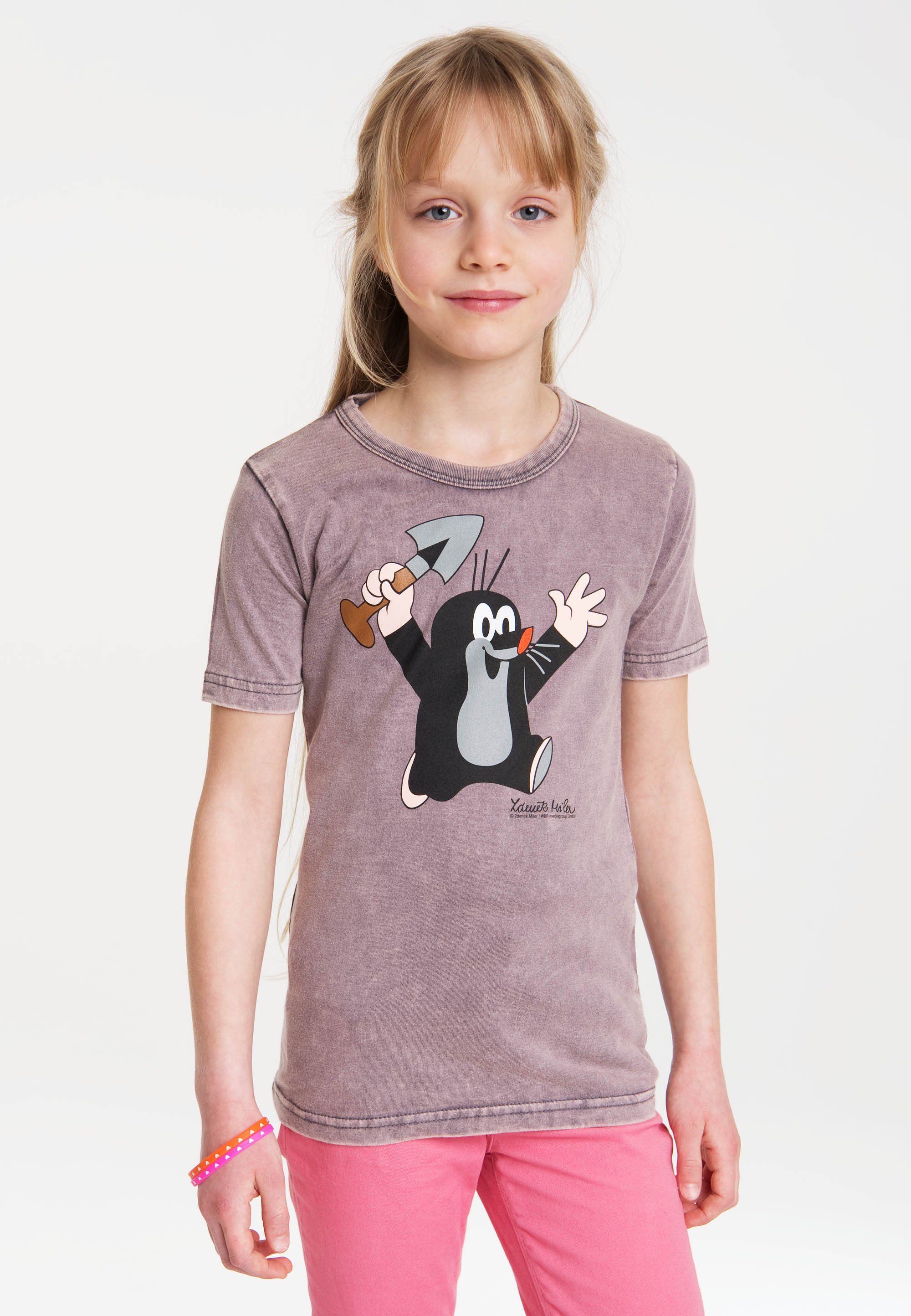 LOGOSHIRT T-Shirt Der kleine Maulwurf mit lizenziertem Originaldesign,  Besonders bequem durch klassischen Rundhalsausschnitt