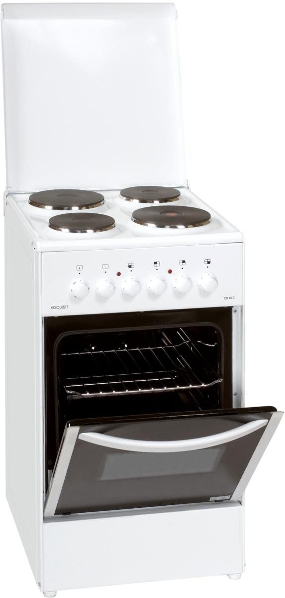 exquisit Elektro-Standherd Exquisit EH 10.3 F2 EEK: A Standherd, 48,5 cm breit, weiß