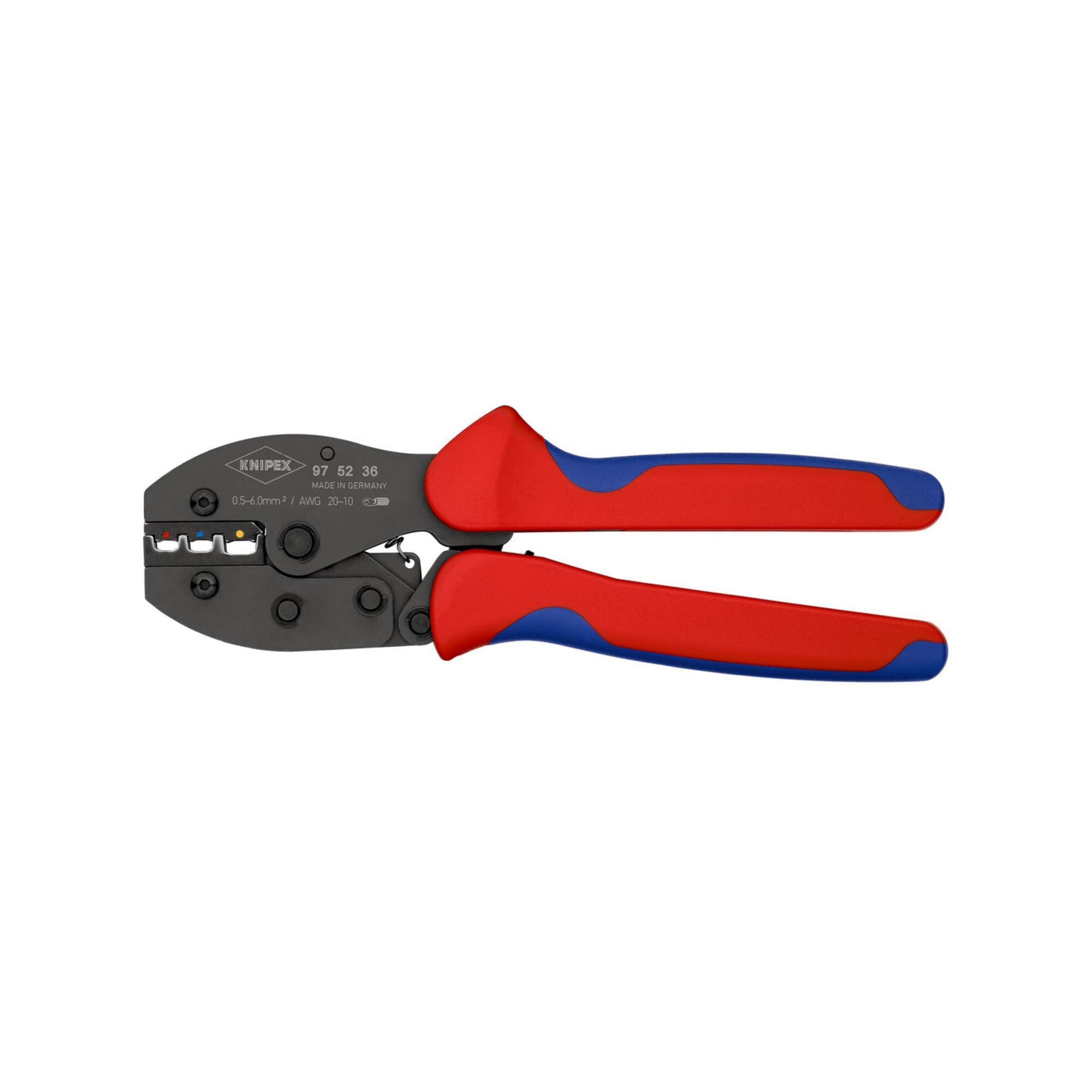 Knipex Crimpzange KNIPEX 97 52 36 PreciForce® Crimpzange mit Mehrkomponenten-Hüllen brün