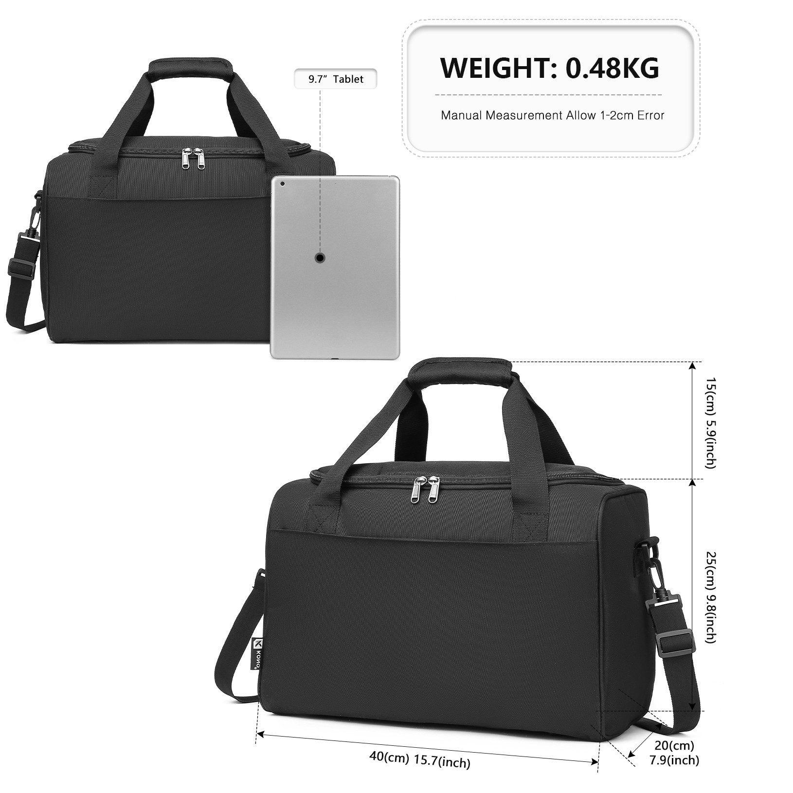 KONO Sporttasche Ryanair 40x20x25 Handgepäck Tasche für Flugzeug Reisetasch günstig online kaufen