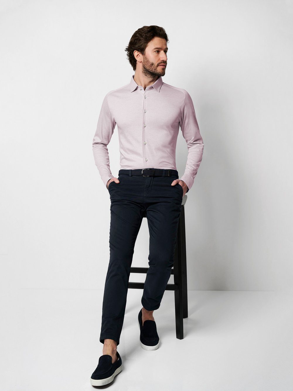 DESOTO Langarmhemd Jerseyhemd Casual Kent – Bild 5 von 5