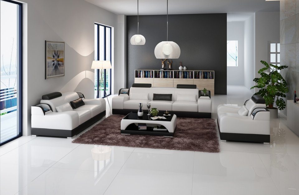 Couchen Sofagarnitur Moderne Beige Sofa Europe JVmoebel Made in Wohnzimmer 3+2+2 Set,