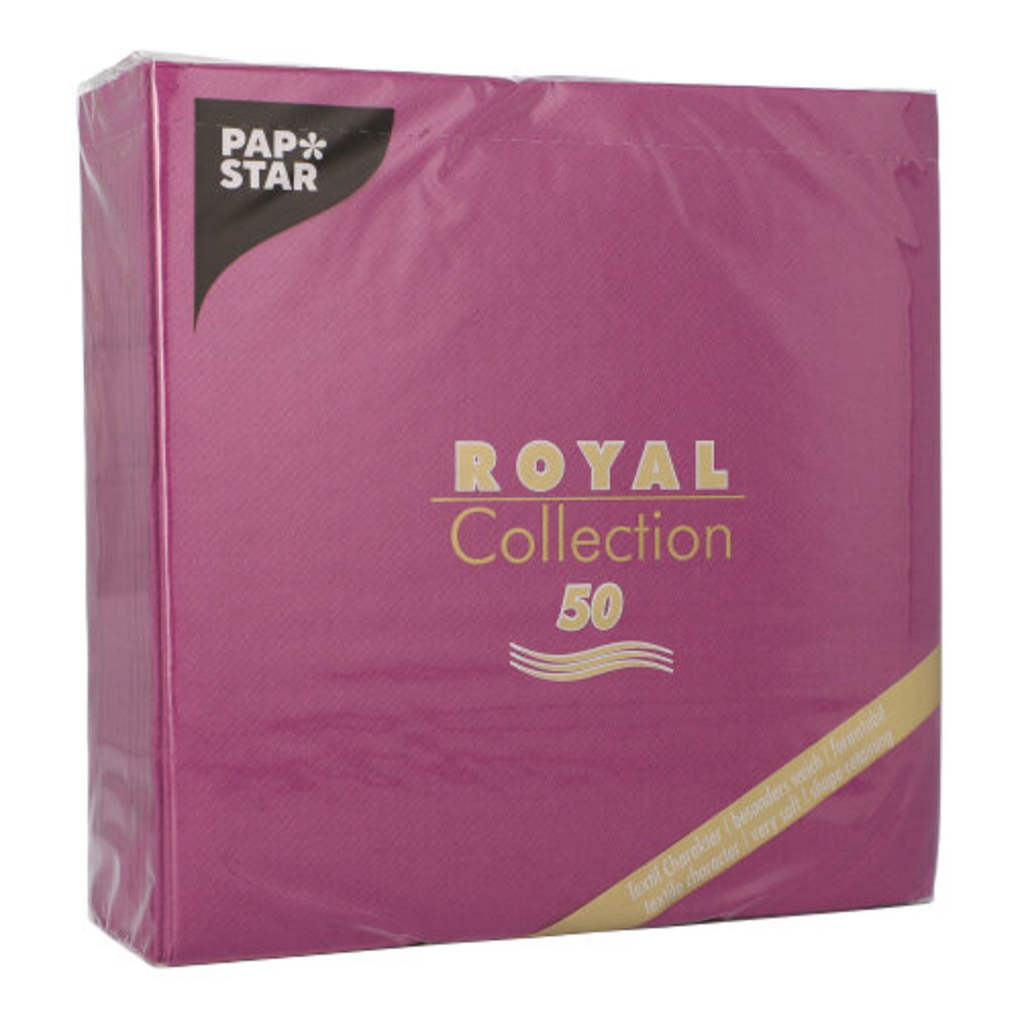 PAPSTAR Papierserviette, Servietten stoffähnlich 40x40cm Royal Collection 50 Stück Lila