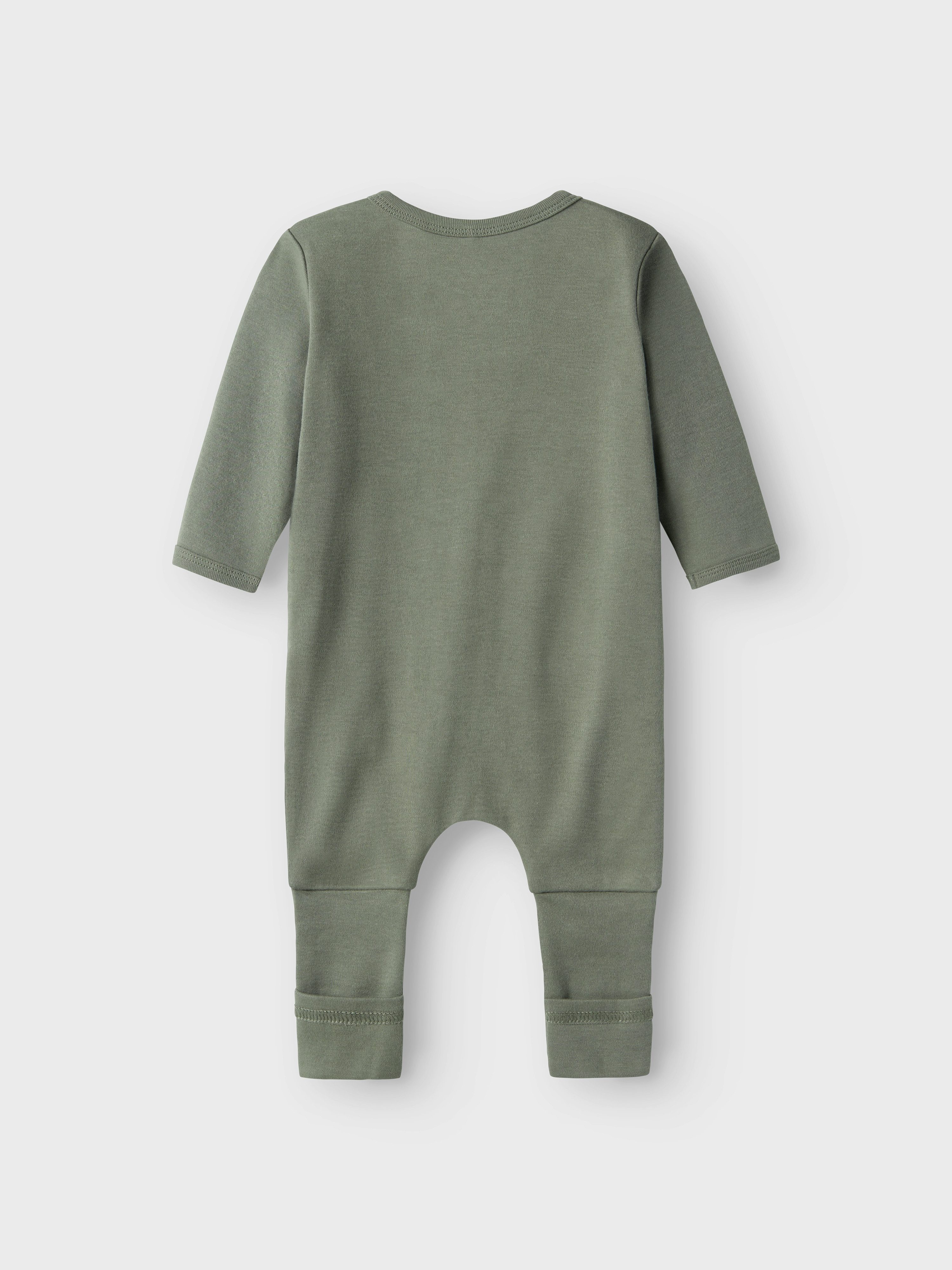 Name It Schlafanzug NBMNIGHTSUIT 2P ZIP FF GREEN DINO (Packung, 2 tlg) aus Baumwolle, normale Passform, mit Reißverschluss und Kinnschutz – Bild 5 von 5