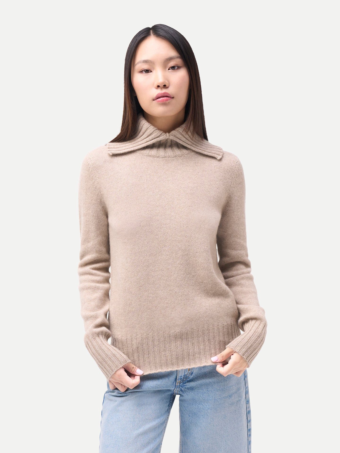GOBI Cashmere Rollkragenpullover Kaschmir-Pullover mit Umklapp-Rollkragen