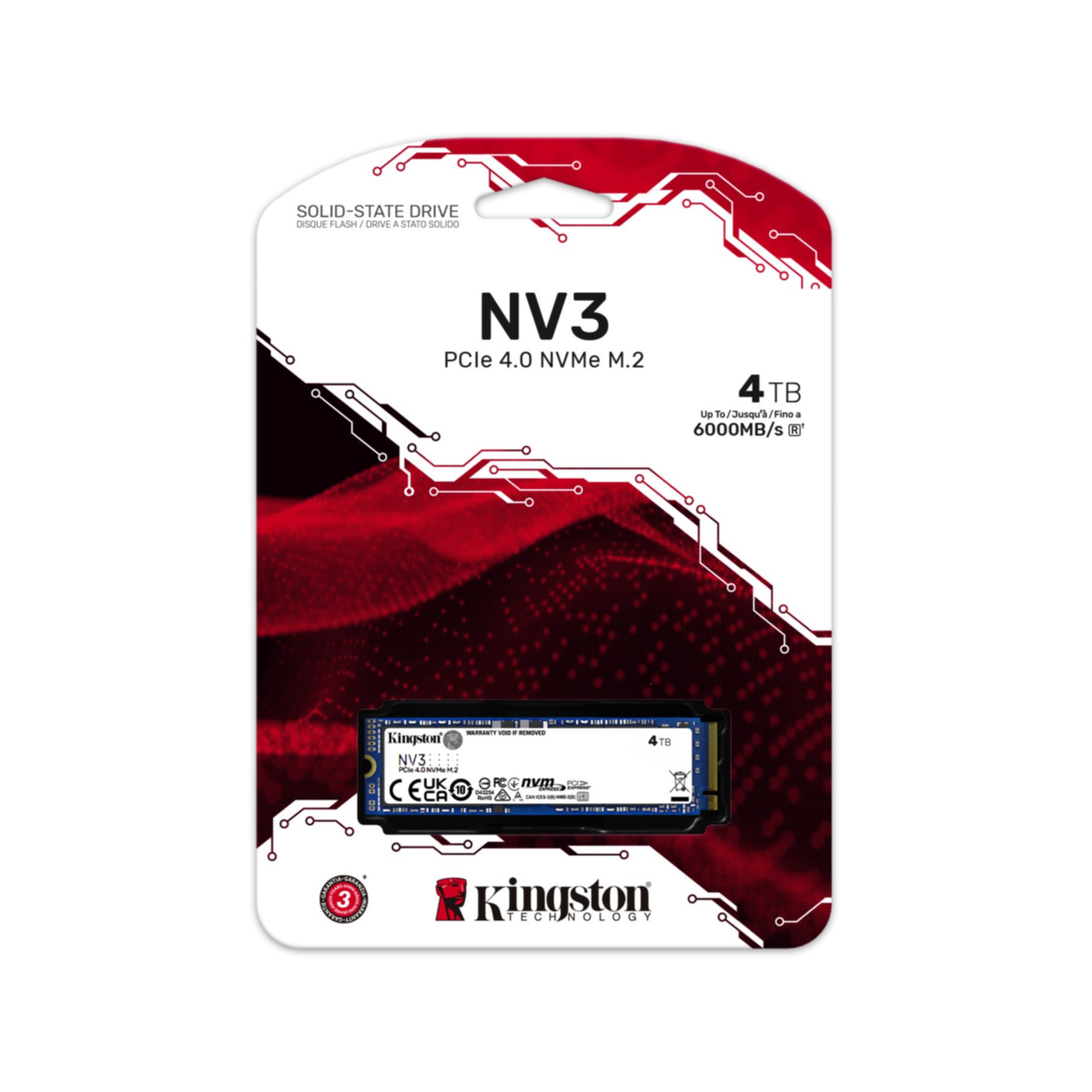 Kingston 4000G NV3 M.2 2280 NVMe SSD interne SSD