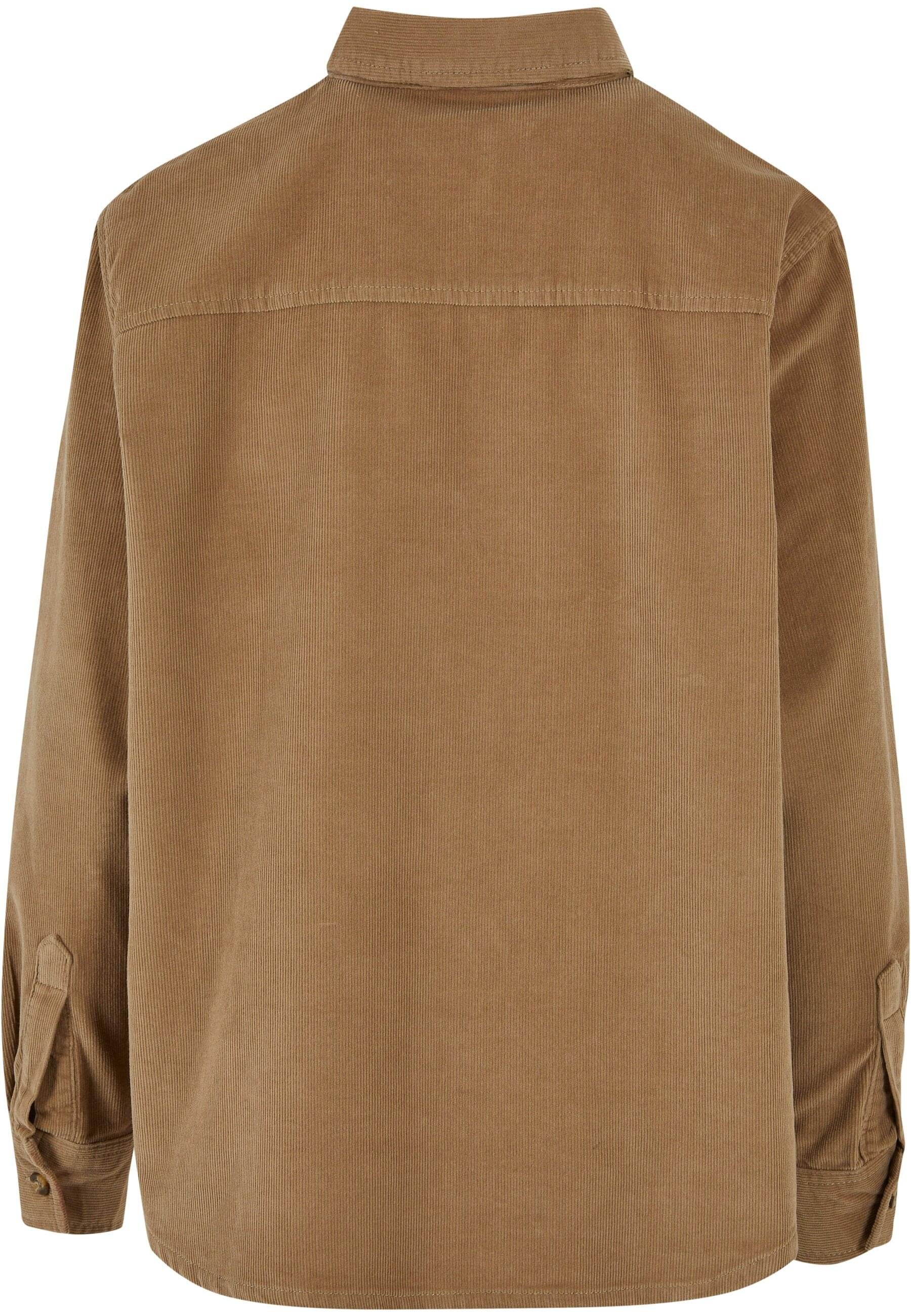 URBAN CLASSICS Langarmhemd Ladies Oversized Damen Corduroy warmsand Shirt (1-tlg)