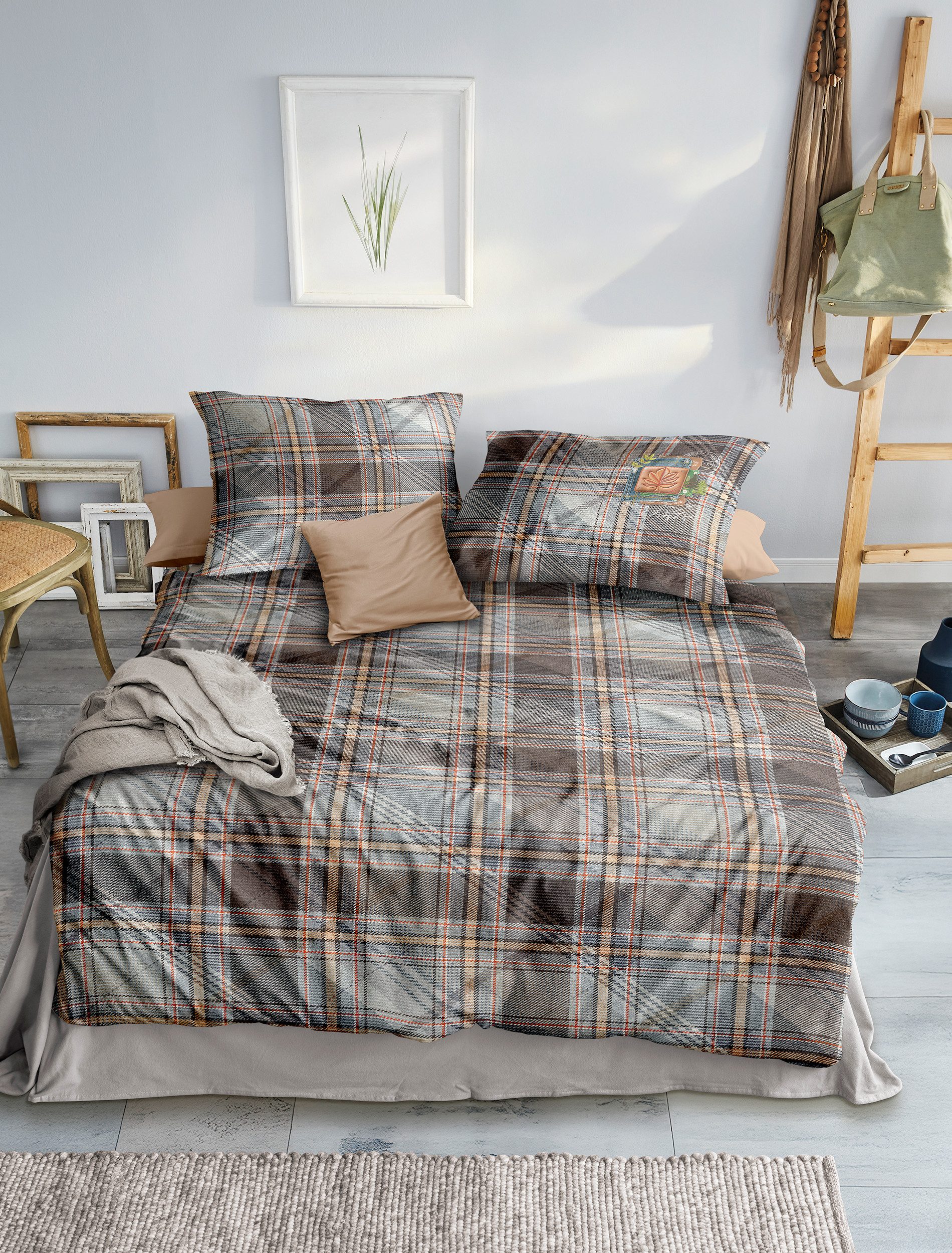 Irisette Bettwäsche Wave 8770, Mako-Satin, 2 teilig, Mako-Satin, anschmiegsam und atmungsaktiv, Ganzjahresqualität