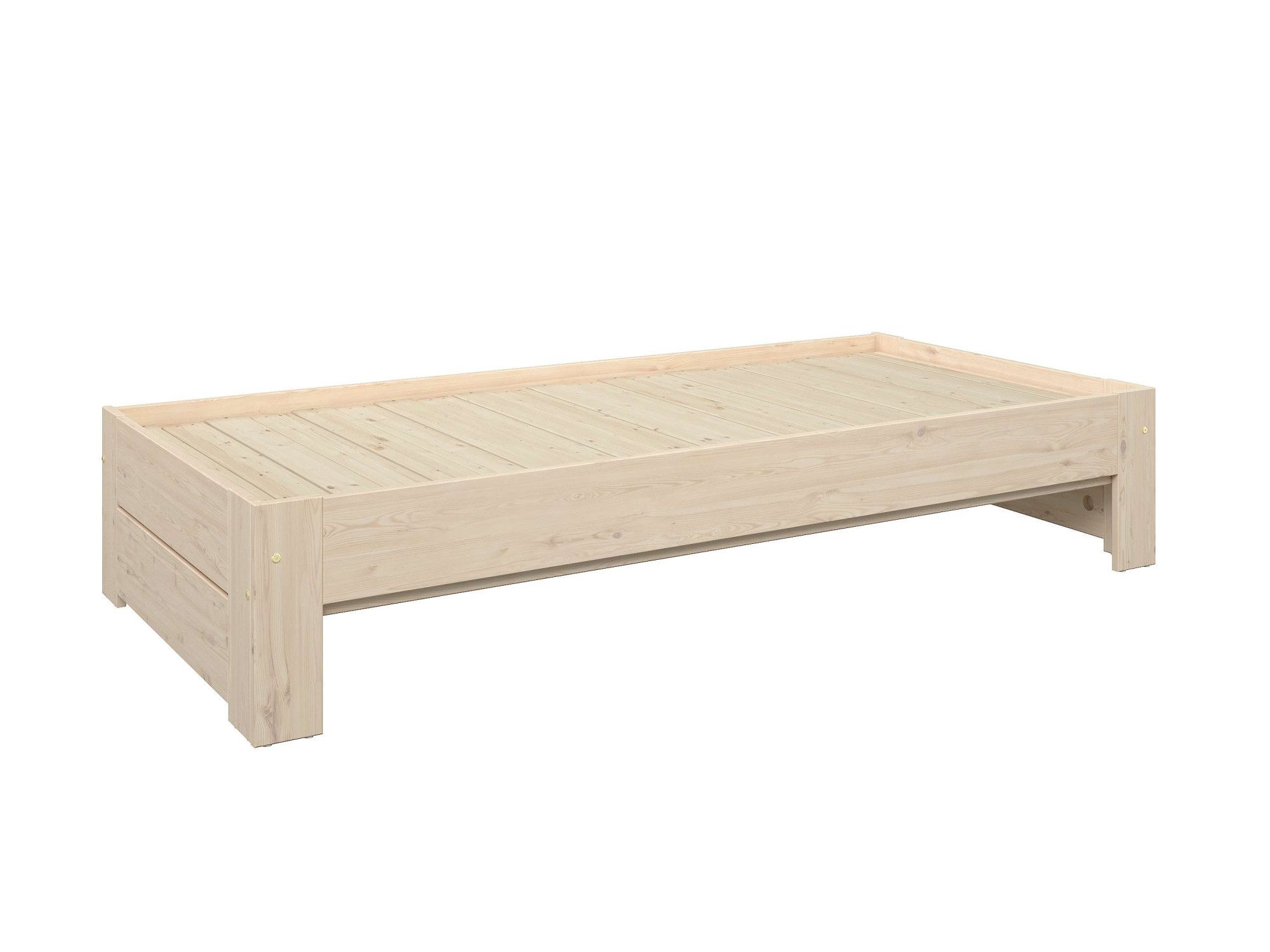 OTTO home Massivholzbett Imme, ausziehbar 90cm-180cm, ideal für Schlafbesuch, mit Lattenrost (Liegefläche 2x 90x200cm), Massive Kiefer, Schubkasten optional, Be – Bild 5 von 5