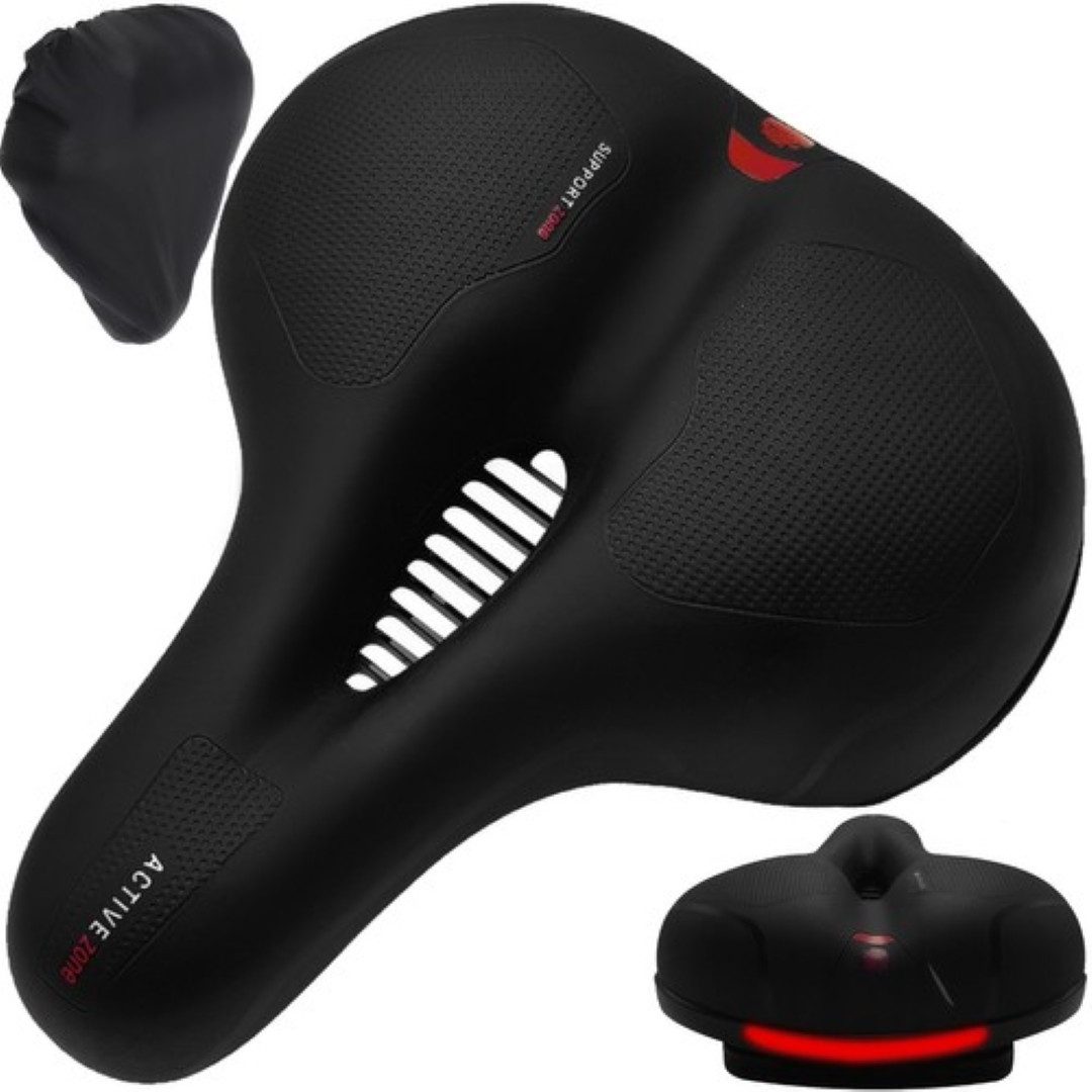 Trizand Fahrradsattel Ergonomischer Fahrradsattel sitz mit Reflektor und Belüftung (Komfortabler Fahrradsattel-Set mit Reflektor, Weicher und Strapazierfähiger Sattel), Effektive Stoßdämpfung und maximale Bequemlichkeit