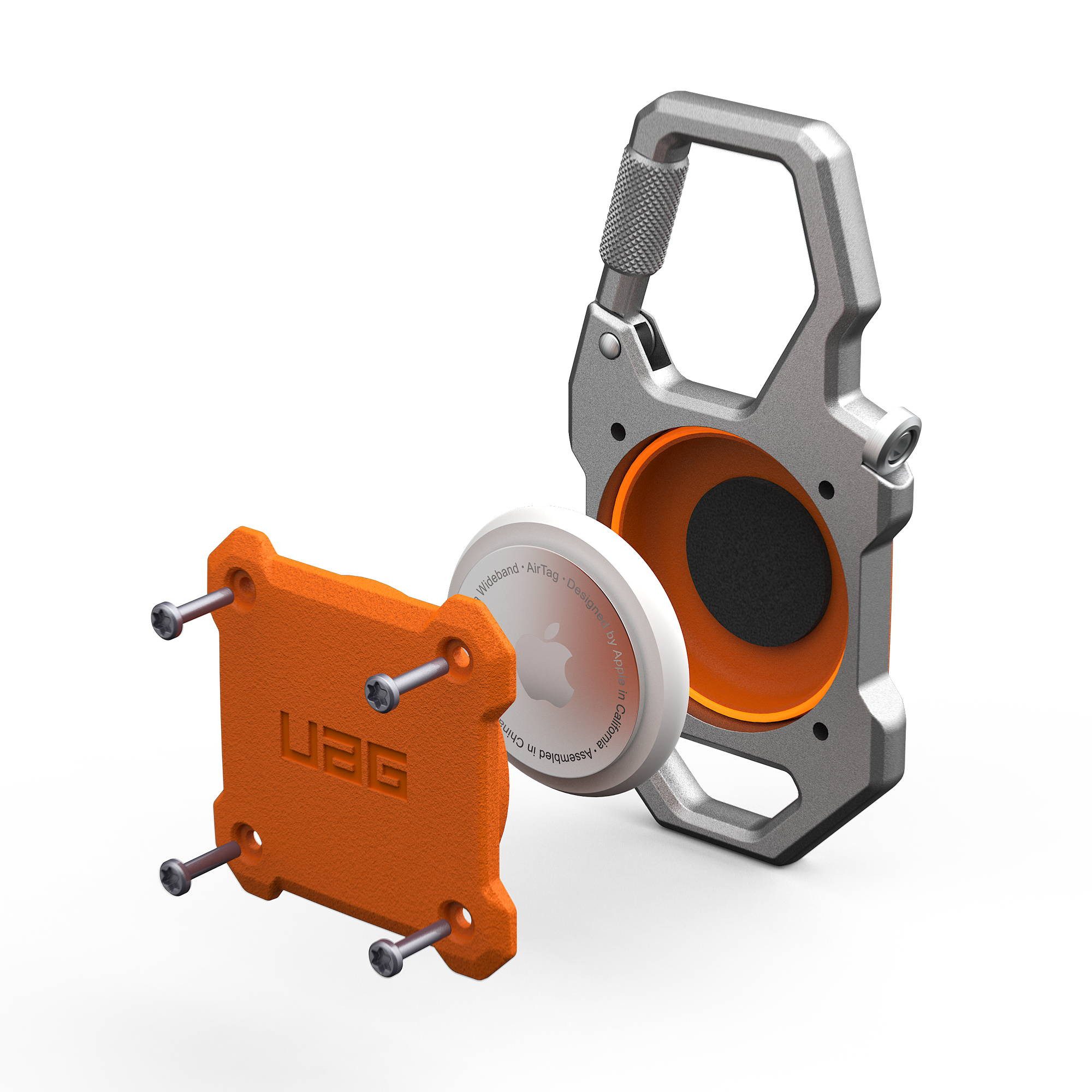 Urban Armor Gear Schlüsselanhänger Monarch - AirTag Schlüsselanhänger mit Karabiner, [Inkl. Flaschenöffner, Ultra robust]