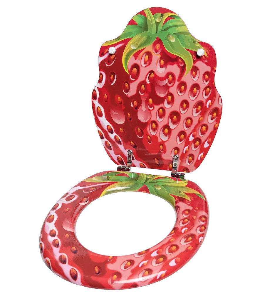 Sanilo WC-Sitz Strawberry, universell, leichte Montage, hochwertig & modern