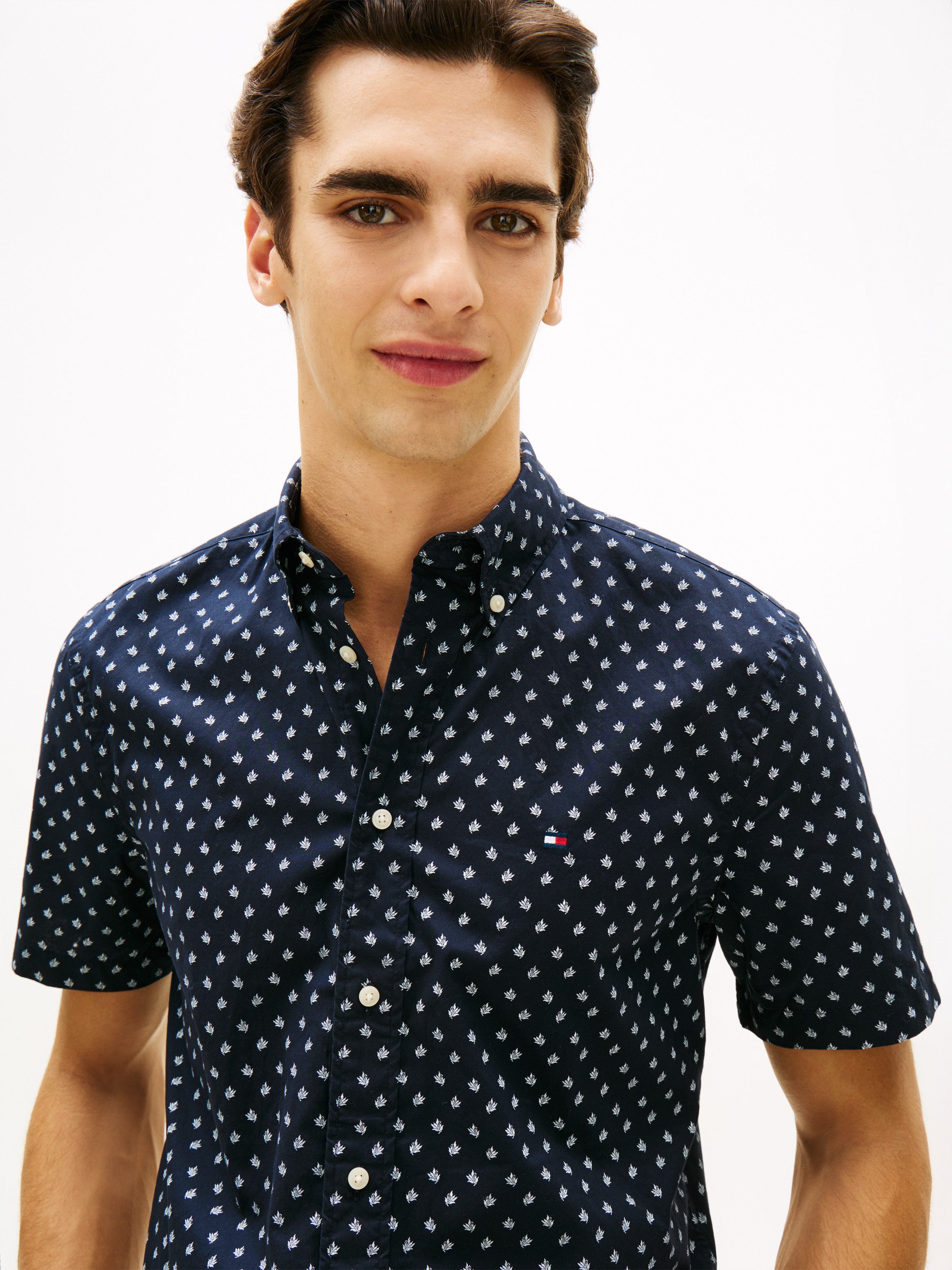 Tommy Hilfiger Kurzarmhemd FLEX POPLIN PRINT Regular Fit günstig online kaufen
