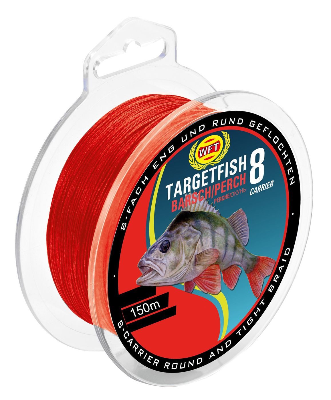 WFT Angelschnur WFT TF8 Barsch red 150m - Barschschnur, 0.1 m Länge, 0.1 mm Fadendurchmesser, (150-St)