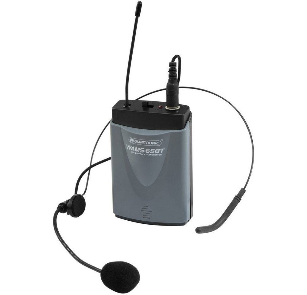Omnitronic Mikrofon Headset Funkmikrofon-Set Omnitronic WAMS-65BT