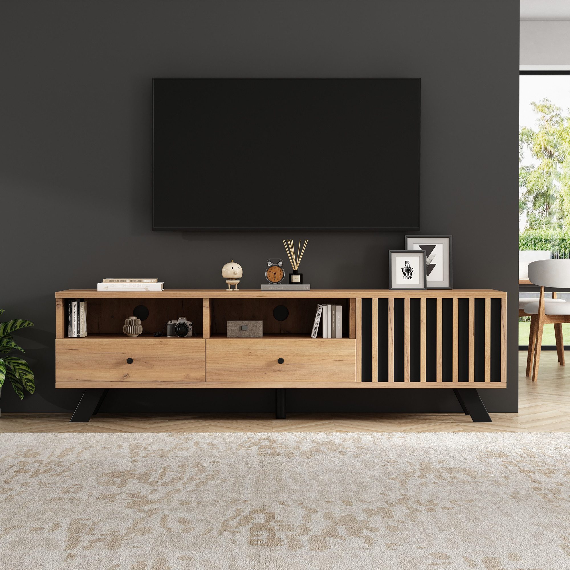 MODFU Lowboard mit Vielseitiger Stauraum (Fernsehschrank, günstig online kaufen