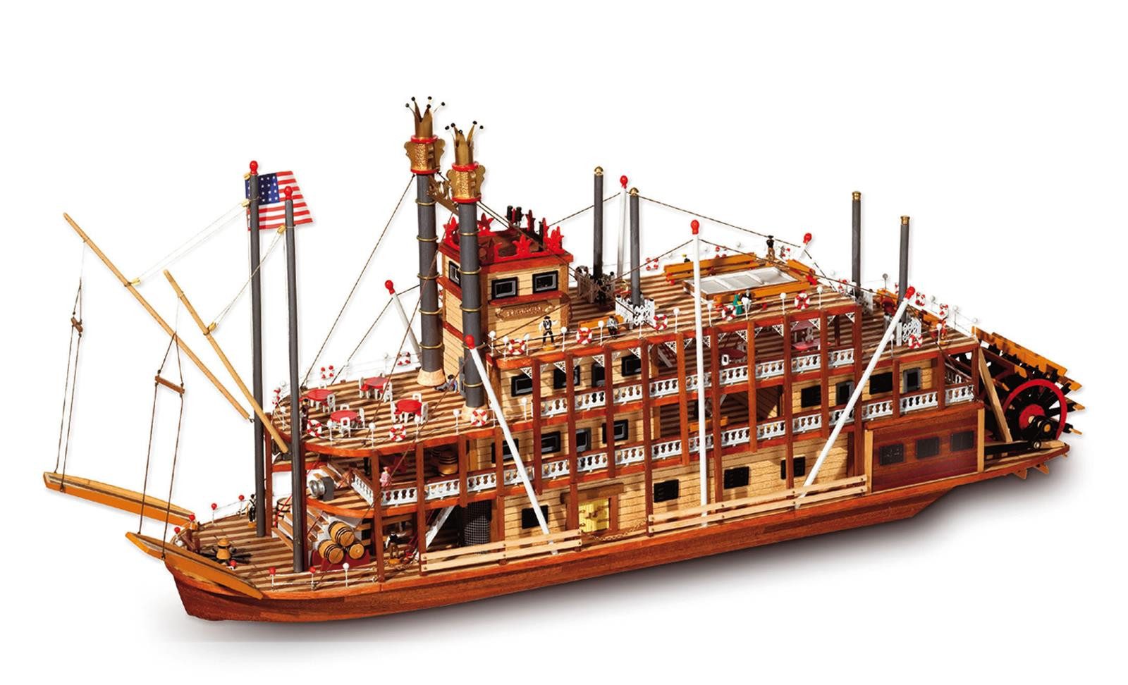 OcCre Modellbausatz Mississippi 1:80 Schiffsbausatz, (Schiff, 1702-tlg., Schiffsbausatz), Made in Europe