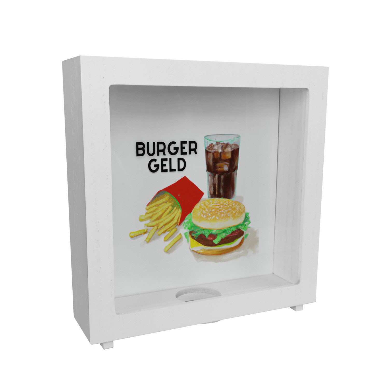 Spardose Burgergeld Rahmen Spardose aus Holz