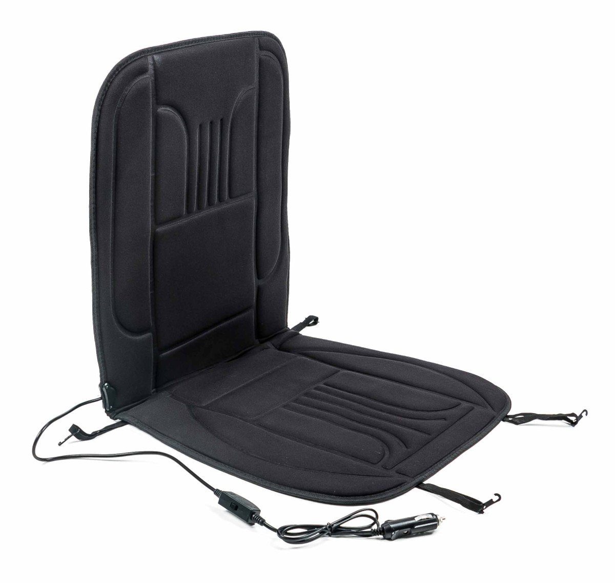Dunlop Heizkissen Auto Sitzheizung, beheizbare Sitzpolster und Lehne für  PKWs, 2 Heizstufen, schnelles Aufheizen, Größe universelle