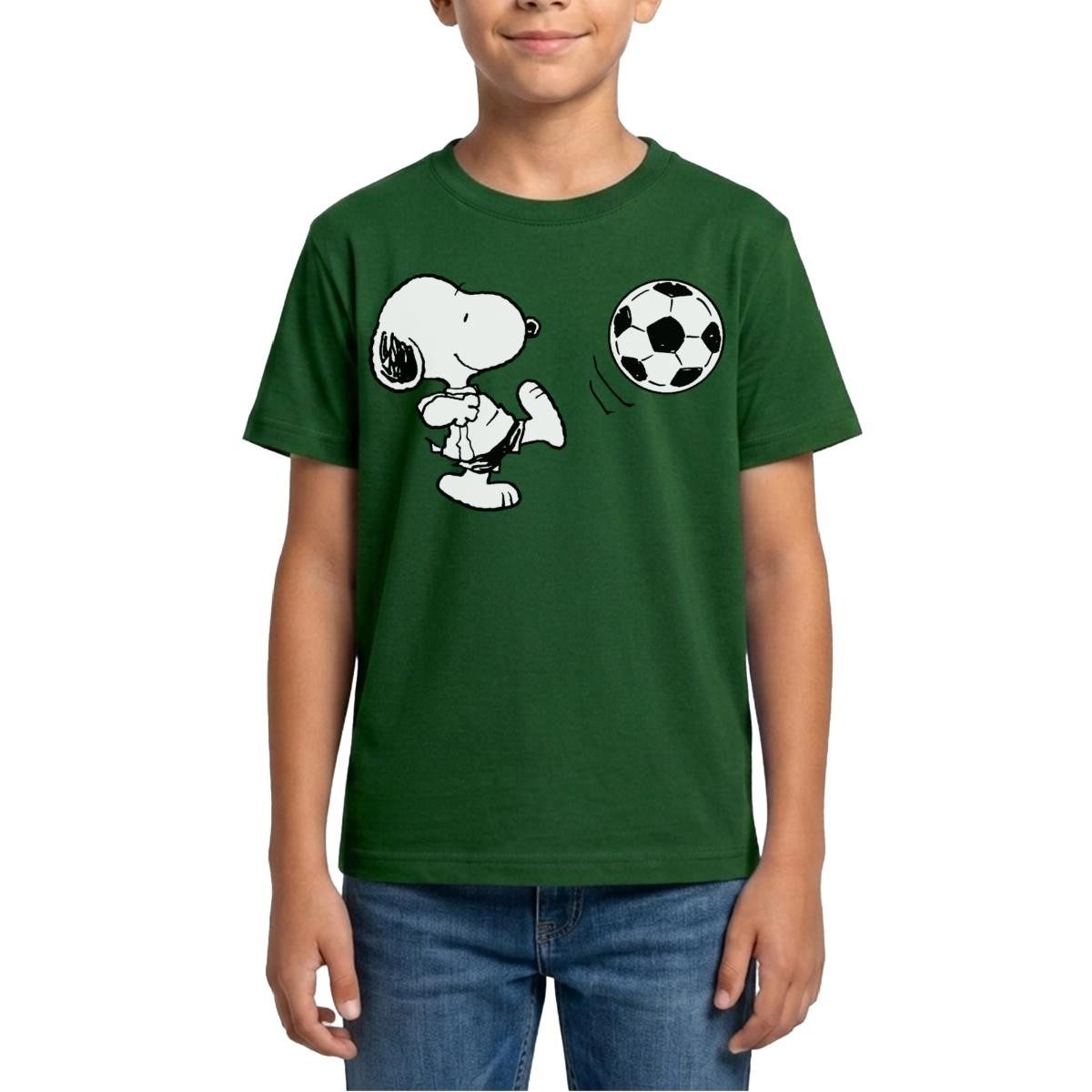 T-Shirt Peanuts Snoopy Fußball Sport Teenager T-Shirt