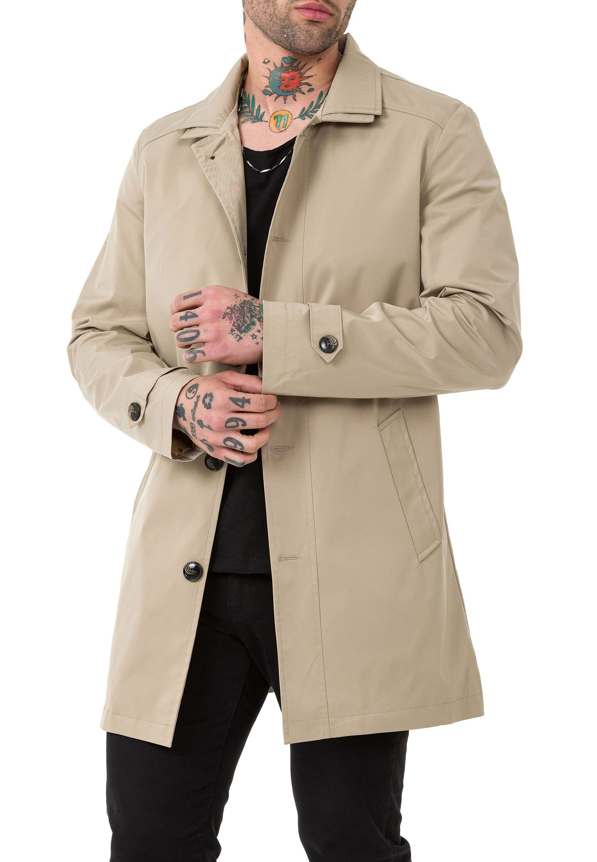 Kurzmantel RedBridge Premium eleganter Trenchcoat Qualität Beige