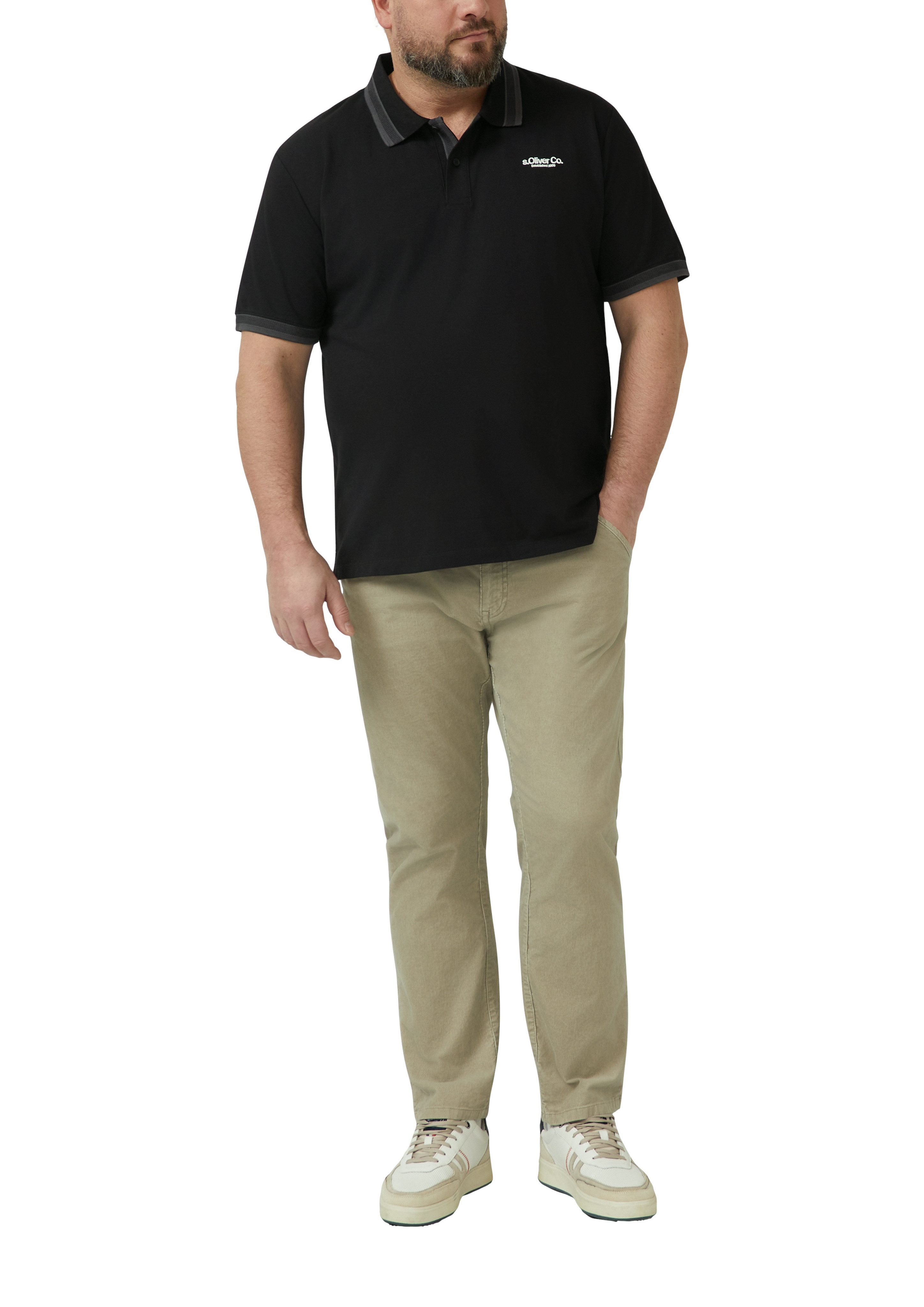 s.Oliver Men Big Sizes Poloshirt mit Logo Print günstig online kaufen