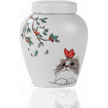 Lubgitsr Kiste Keramik Einäscherung Urne für kleine Hunde, Katzen Einäscherung (1 St)