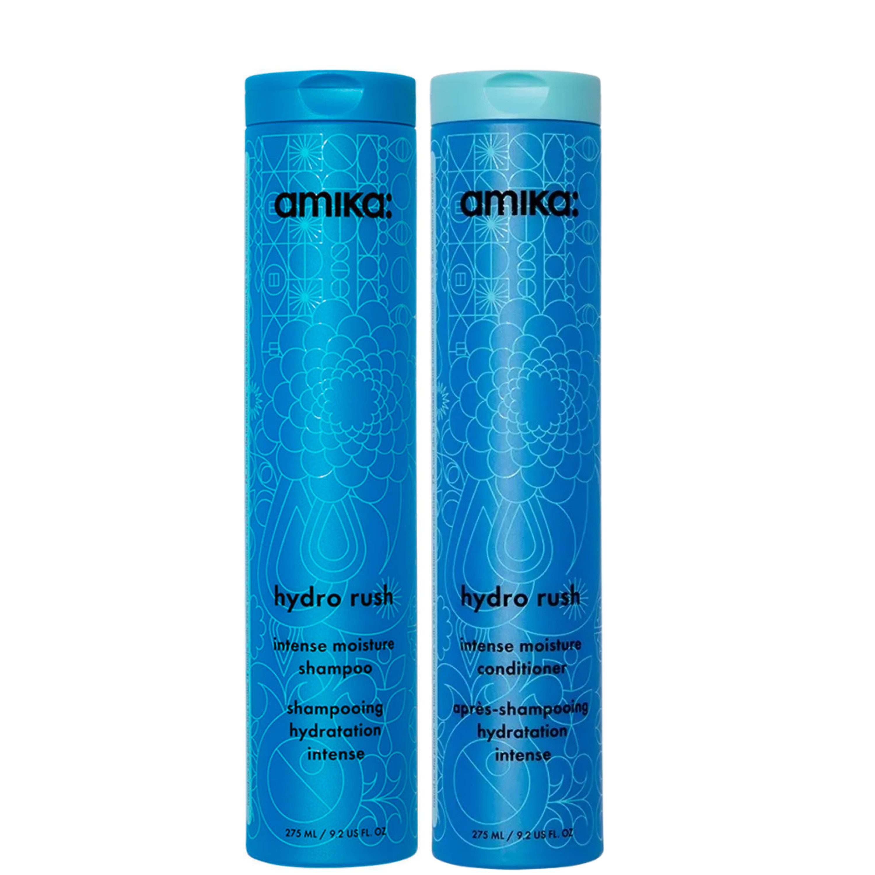 Amika Haarpflege-Set Hydro Rush Intense Moisture Duo, 2-tlg., perfektes Pflegeduo für maximale Feuchtigkeit & Geschmeidigkeit